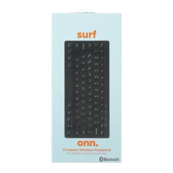 Surf ONN Compact Wireless Bluetooth Keyboard for Smartphone & Tablets, New - Picture 1 of 12